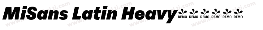 MiSans Latin Heavy字体转换